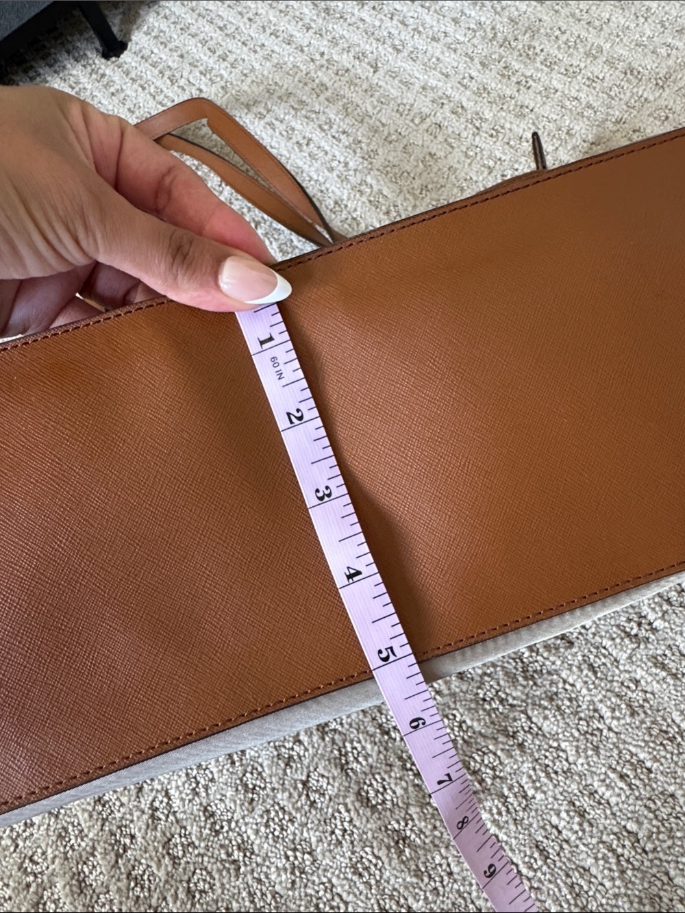 Michael Kors Beige Nylon Tote with Brown Leather Trim and Gold Hardware - Picture 13 of 14